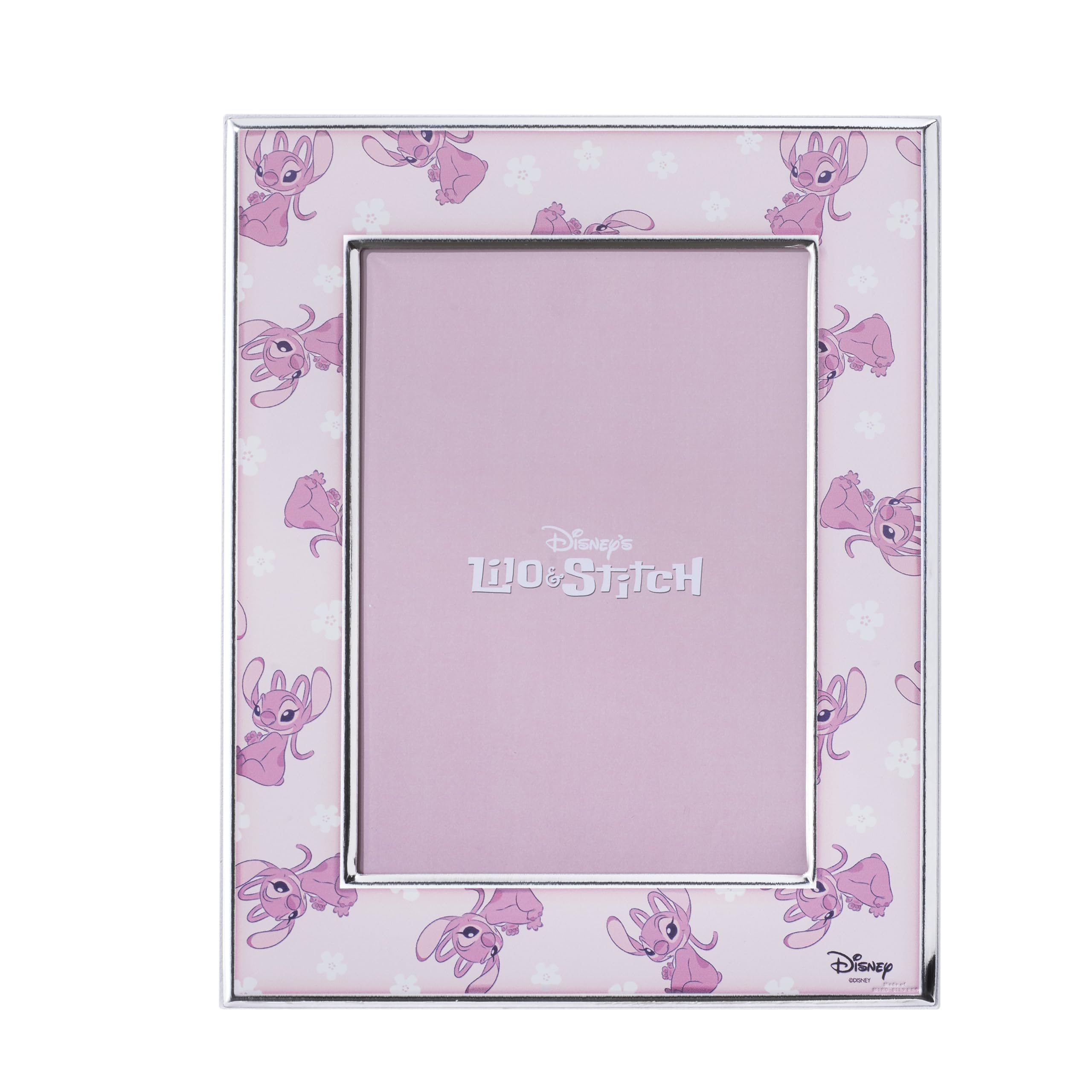 Cadre photo Stitch et Angel en argent pour décorer la chambre de bébé