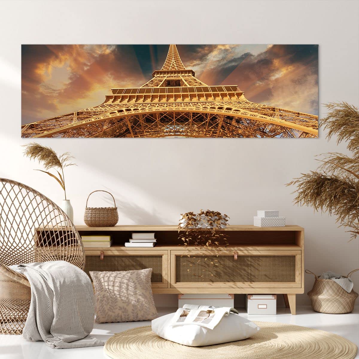 Tableau Toile Panoramique 160x50 Cm - Décoration Murale Moderne Ville, Pour Salon Ou Chambre