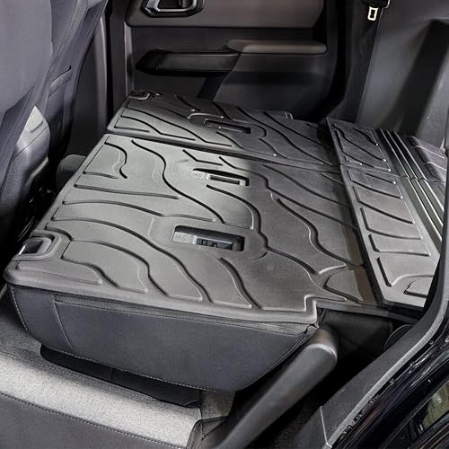 Miniatura 4 de IAG I-Line - Tapete protector de asiento trasero moldeado con patrón de TPE para Ford Bronco de 4 puertas 2021+ (no deportivo)