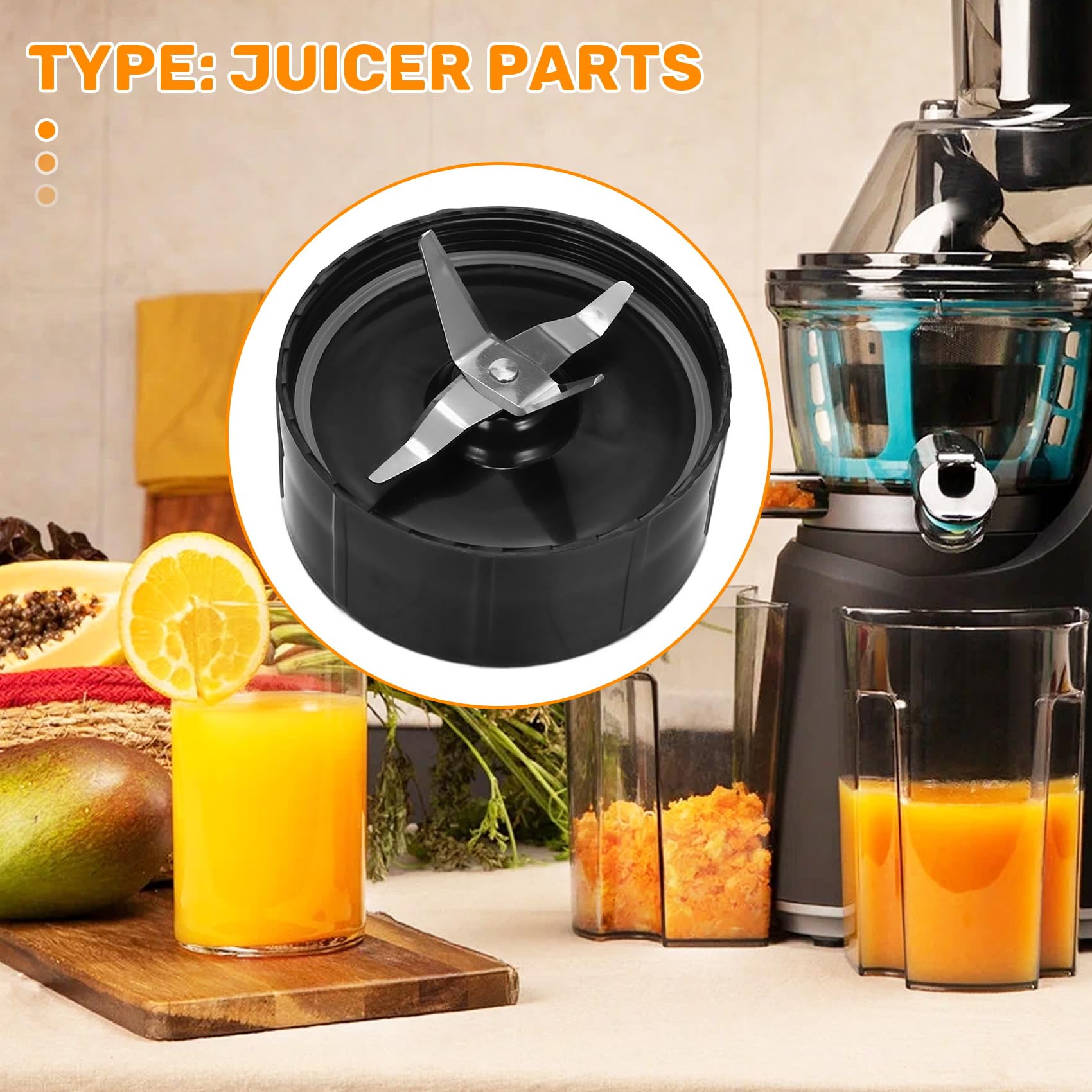 2 Pack Kreuz Klinge Teile für Magic 250W Mixer, Entsafter und Mixer, Mixer Teile MB1001