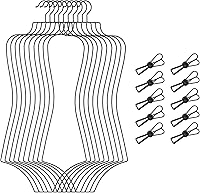 Vista 1 de 10Pack Negro Bikini Colgador De Cuerpo Completo Forma Metal Traje De Baño Percha