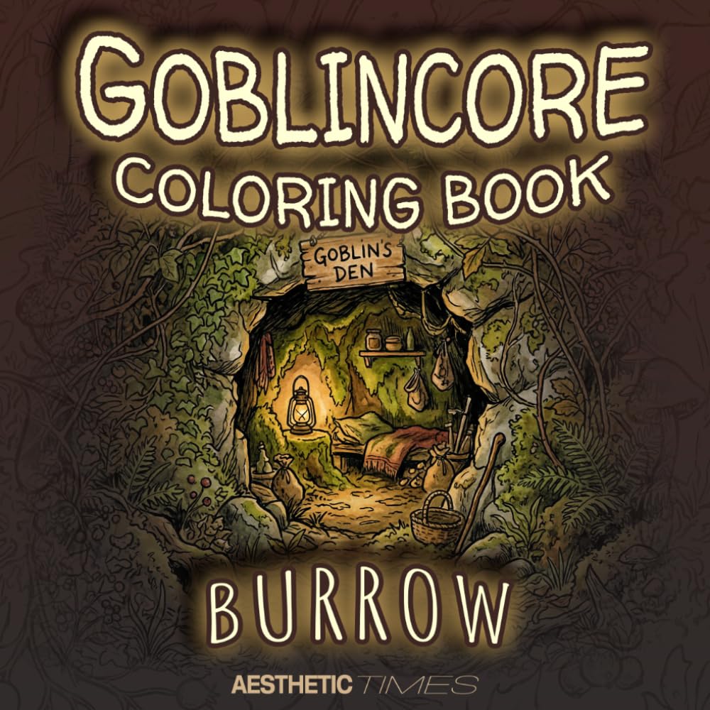Goblincore Coloring Book: Burrow (Forest Vibes)