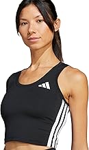 adidas Women's Train Essentials 3-Stripes Cropped Tank Top
