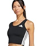 adidas Women's Train Essentials 3-Stripes Cropped Tank Top
