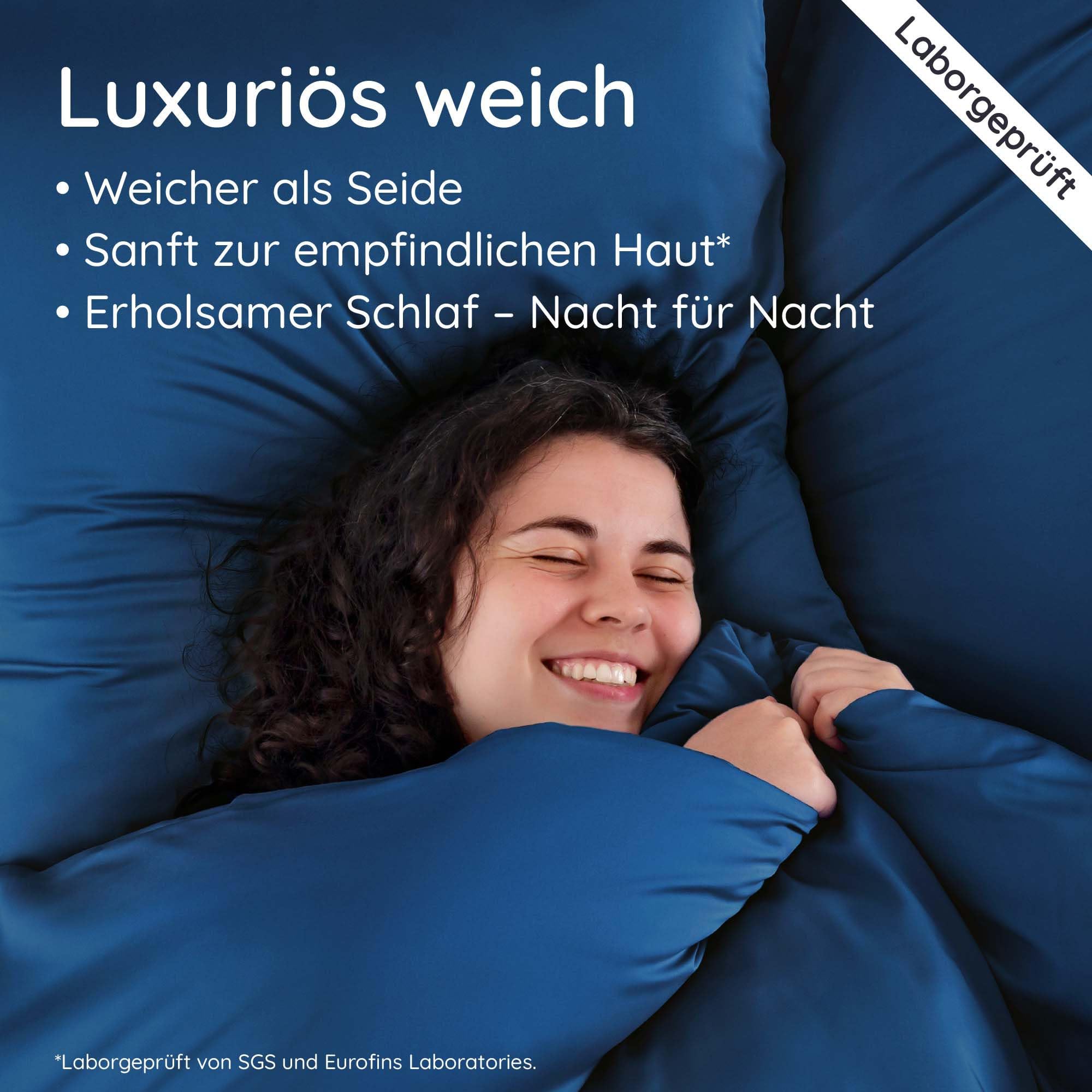 Bambaw Bambus Bettwsche 155 x 220 cm, nachhaltiger Bettbezug aus Bambus,  Bettwsche weich in Hotelqualitt, khlender Bettbezug 155x220 Sommer  (Marineblau) : Amazon.de: Kche, Haushalt & Wohnen