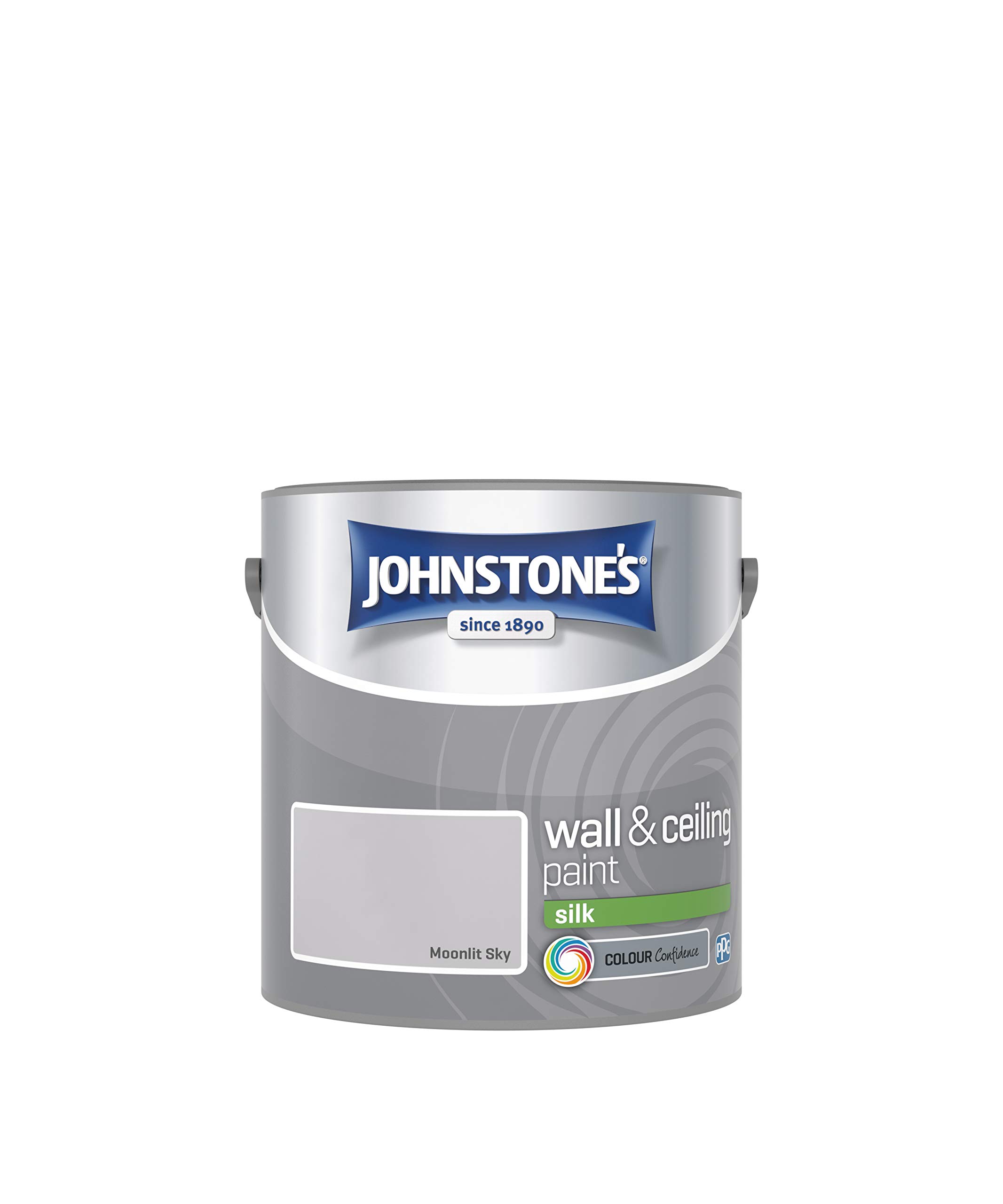 Johnstone's - Wall & Ceiling Paint - Moonlit Sky - Silk Finish - Emulsion Paint - Fantastic Coverage - Easy to Apply - Dry in 1-2 Hours - 12m2 Coverage per Litre - 2.5L