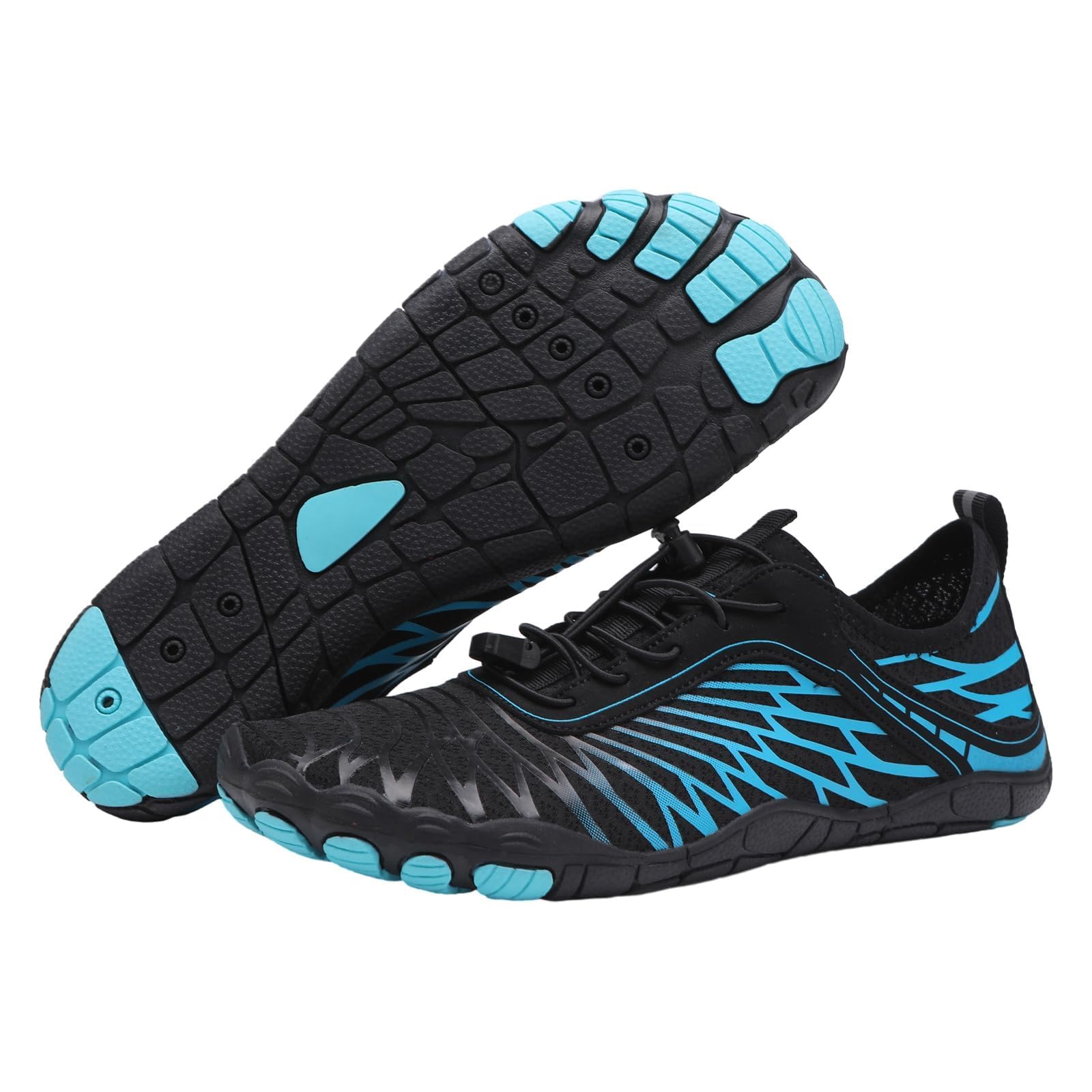 StoneLiquid Hike Barefoot Shoes for Women Men Waterproof Trail Running Healthy & Non-Slip Barefoot Footwear (Blue, Adult, Women, 6, Numeric, US Footwear Size System, Medium)
