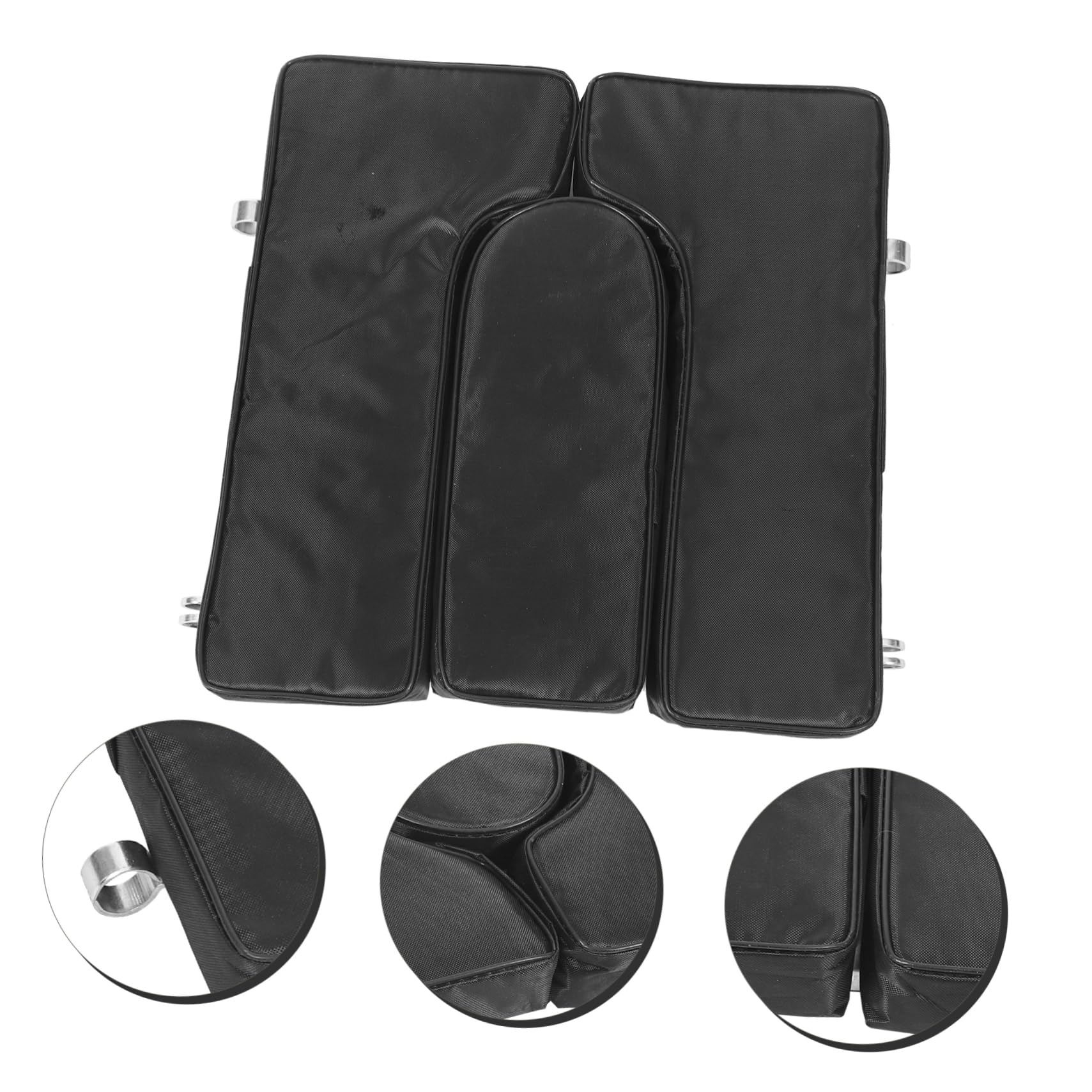 FRCOLOR Cojín para Asiento de Silla de Ruedas de Esponja y Cuero Negro