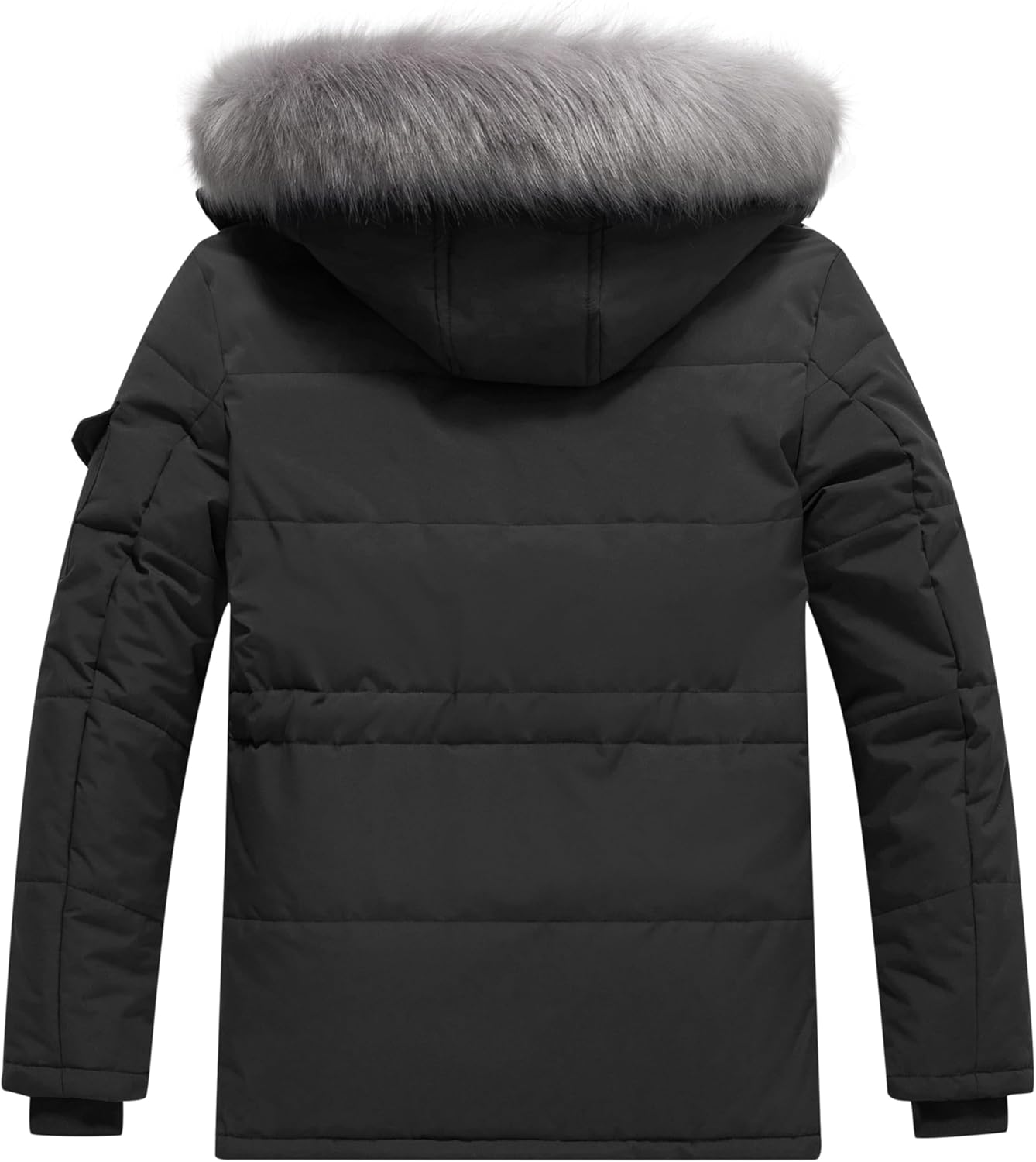KVE Men's Hooded Winter Coat Warm Puffer Jacket Thicken Quilted Jacket - Image 3