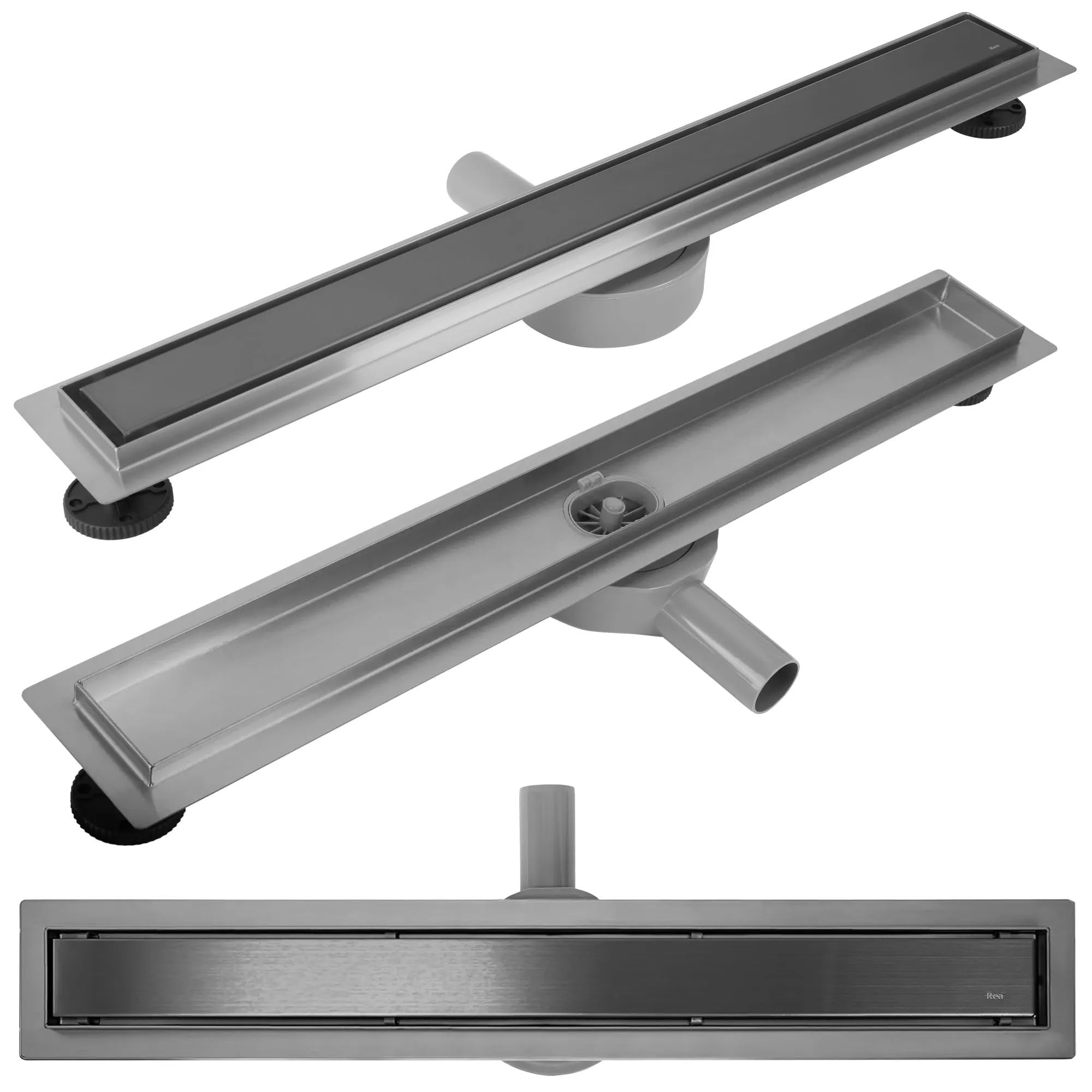 Rea - Odpływ Liniowy Neox Pro Tytan 60-60x11x6,5 cm