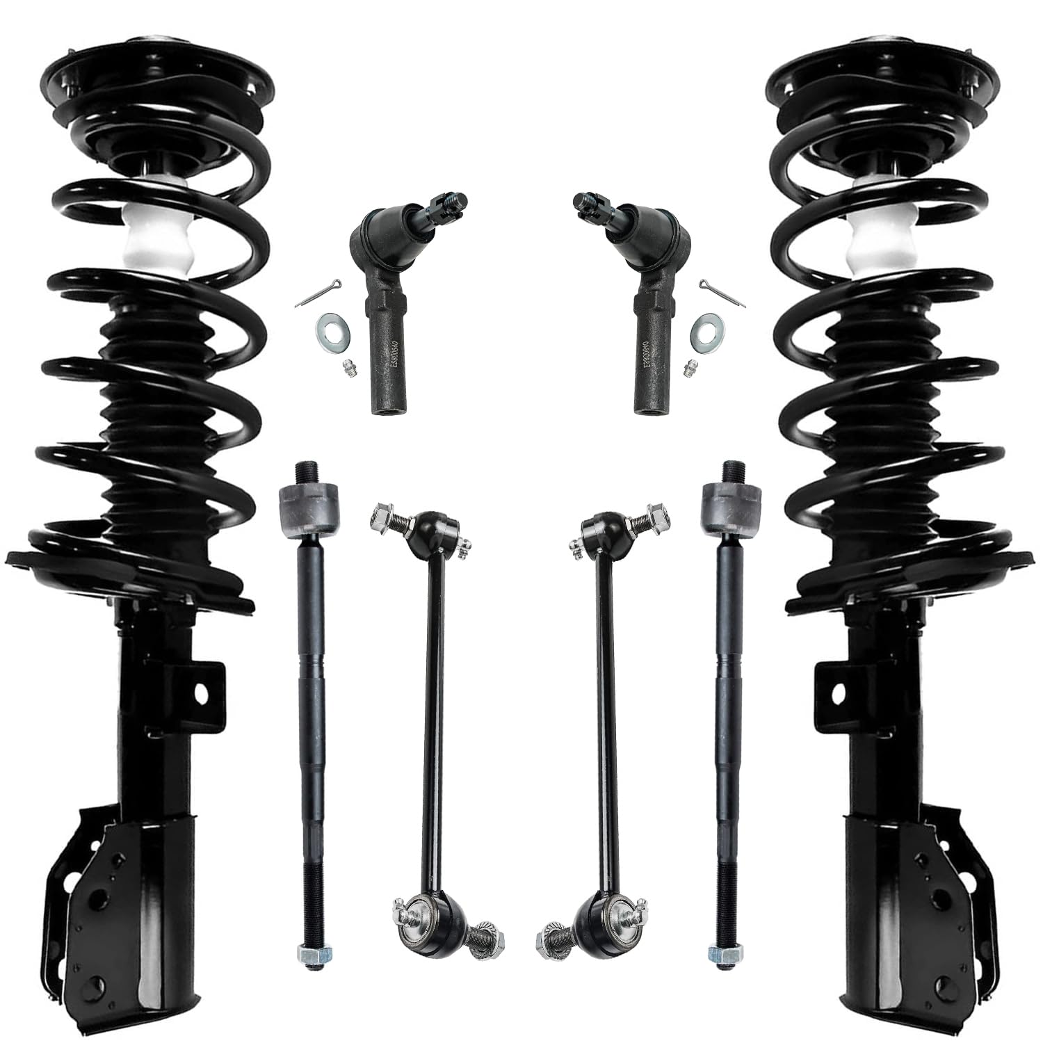 Detroit Axle - Front Struts &amp; Coil Springs For 2010-2017 Chevy Equinox