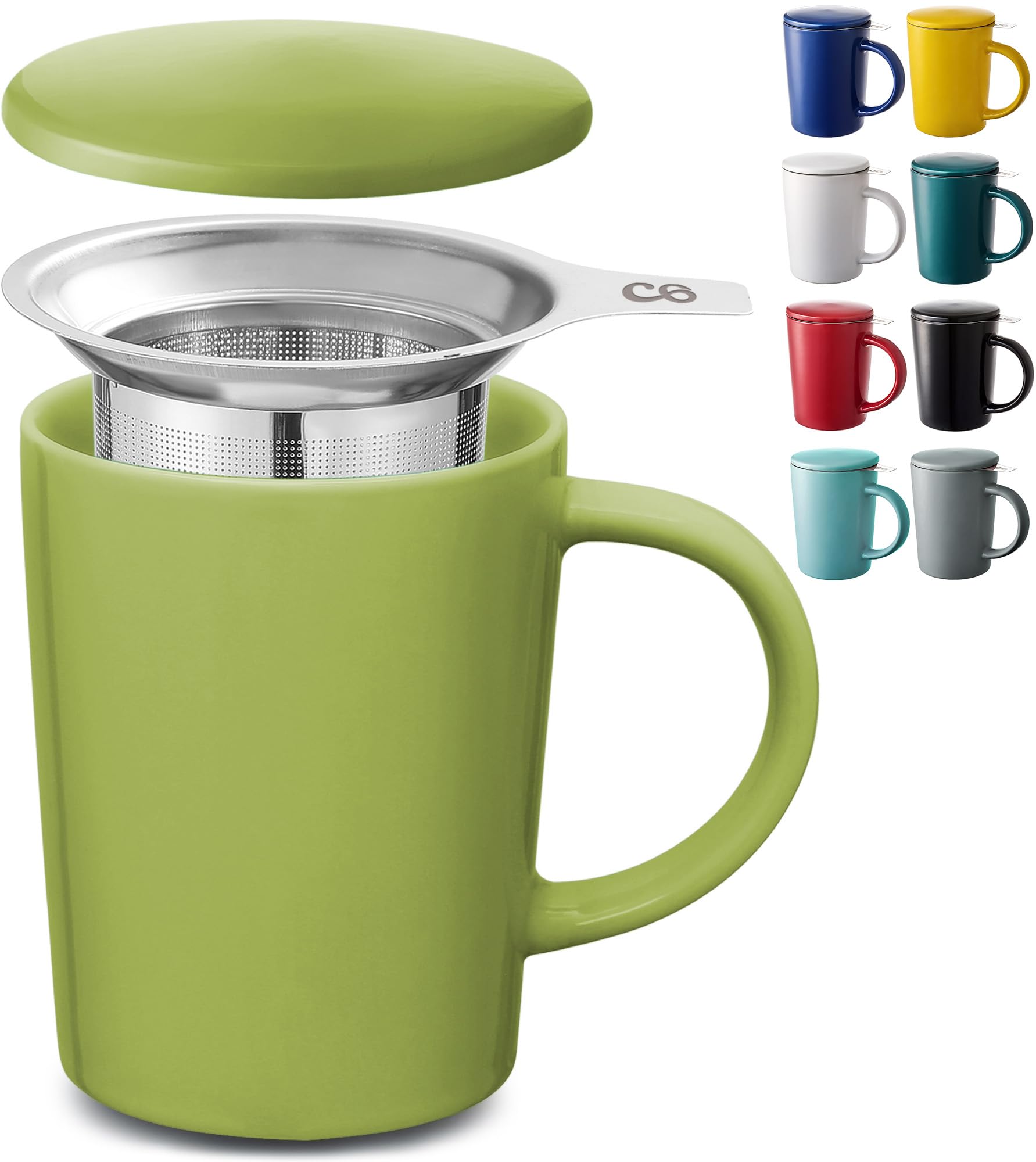 Zoku Tazza Termica Da Viaggio 400 Ml – Acciaio Inox Isolato Sottovuoto – Colore Marmo Verde, Tenuta A Prova Di Perdite