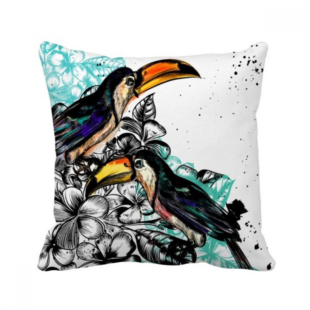 Coussin Toco Place oiseau tropical 40x40cm multicouleur pour canapé