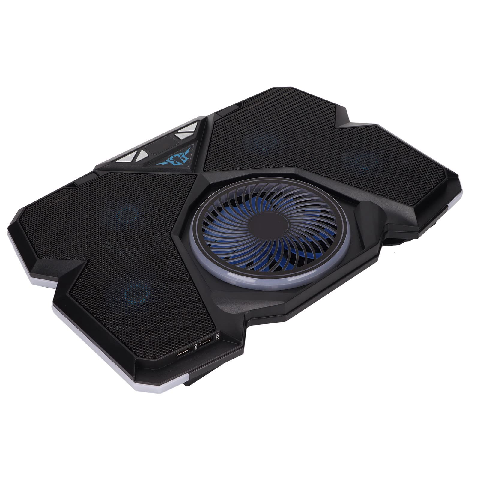 Base di raffreddamento per laptop 12 modalità RGB 7 supporti in altezza Ventola di raffreddamento per laptop da gioco con schermo LED e controllo touch per giochi e lavoro su