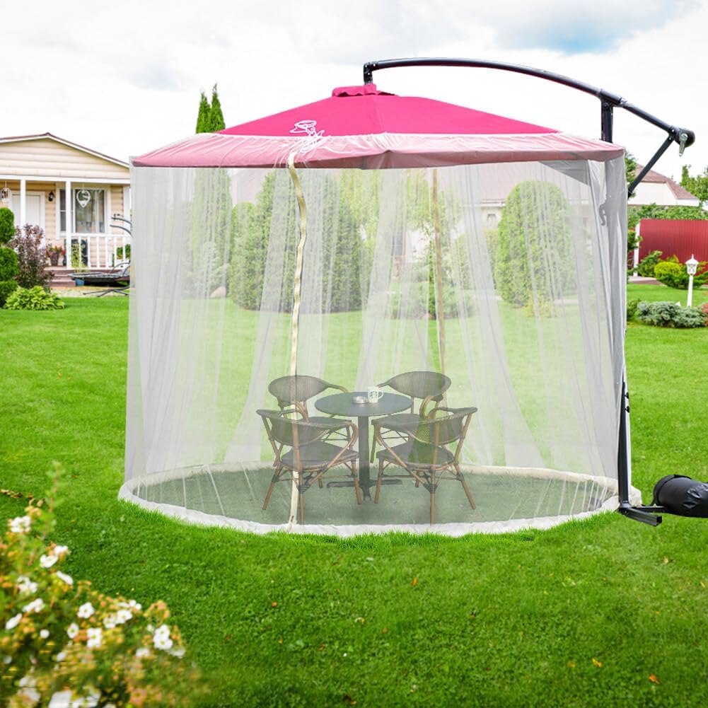Zanzariera da giardino con ingresso a rete, tavolo Sn per gazebo e terrazza all'aperto ct Protect ideale per pranzi all'aperto e relax