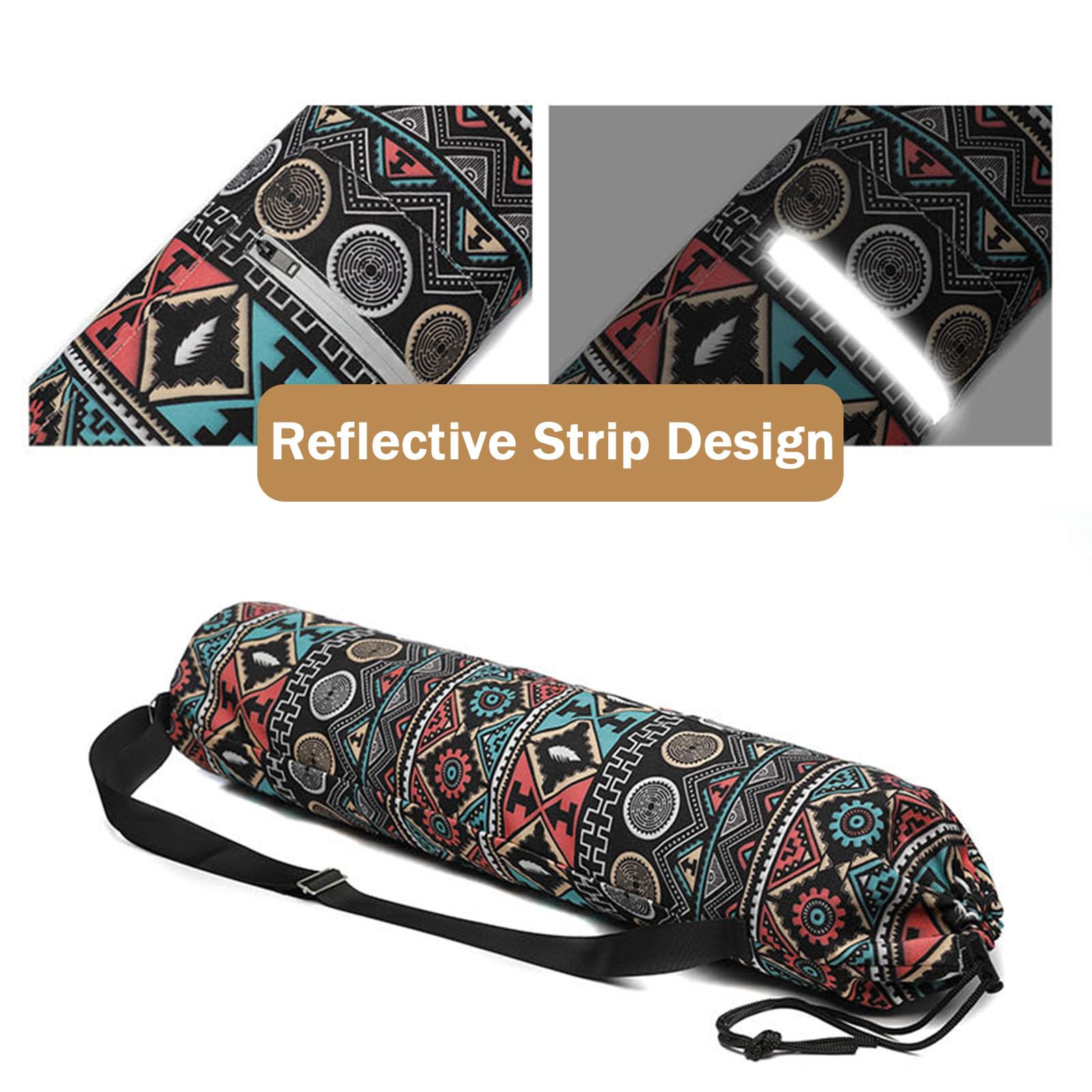 Hixingo Sac De Yoga Imperméable 76x16cm – Grand Poche, Bandoulière Réglable, Pour Tapis, Serviette, Bouteille