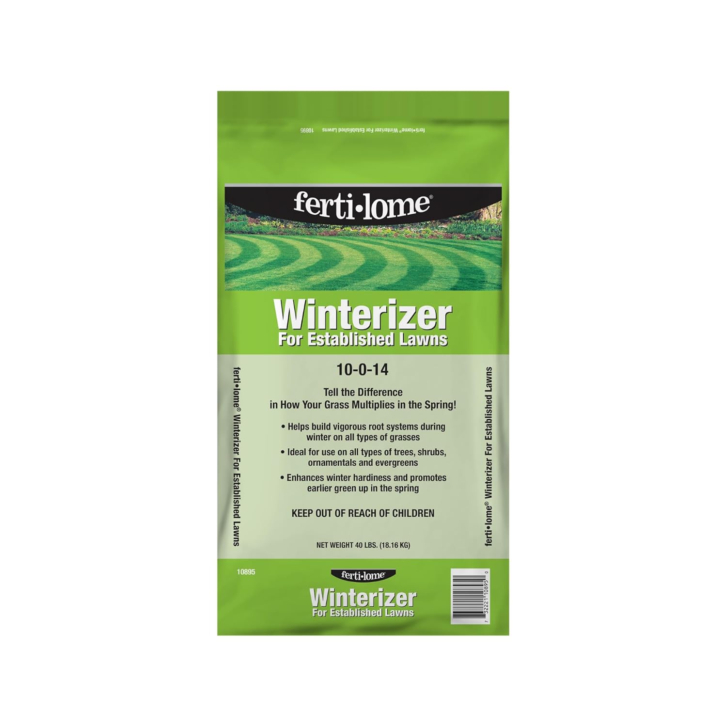Fertilome (10895) Winterizer for Established Lawns 10-0-14 (40 LBS)