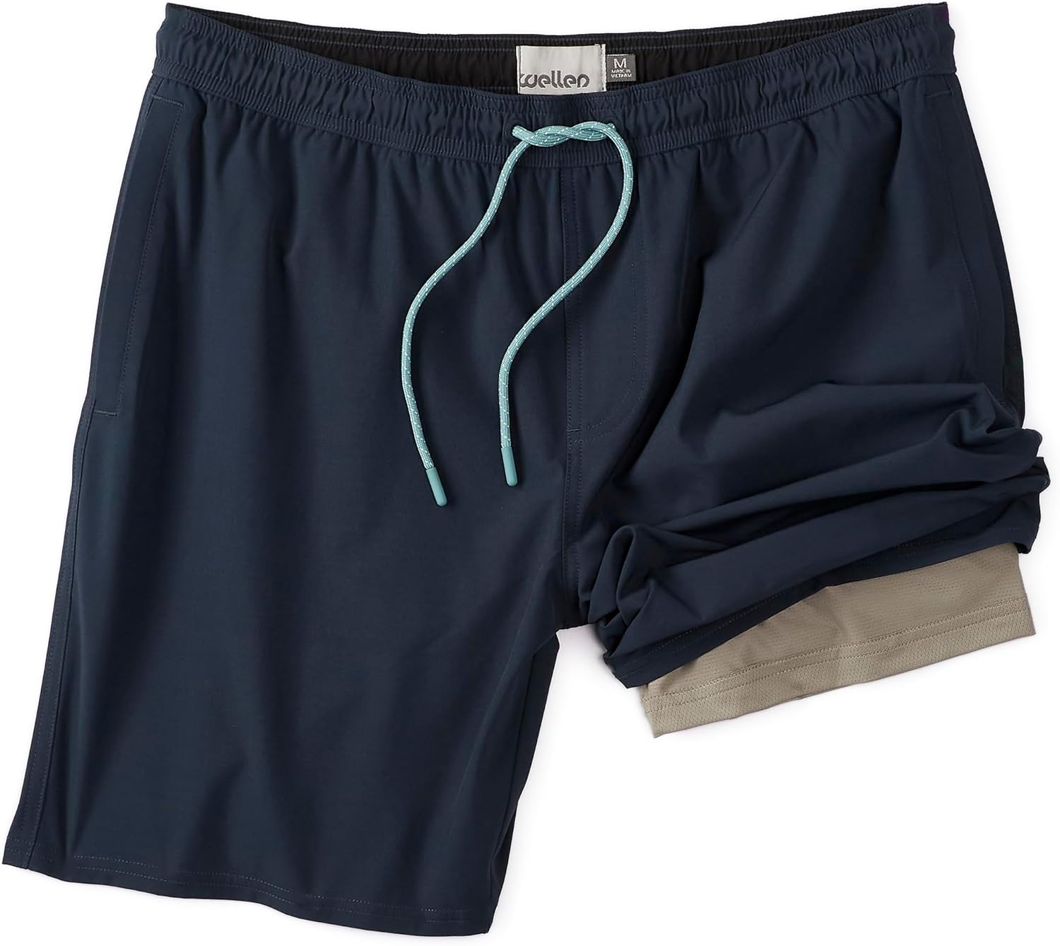 Huckberry Men's Swim Trunks - Performance Lined Swim Shorts, in 5" or 7" Inseam, Stretchy w/Liner, Elastic Waistband