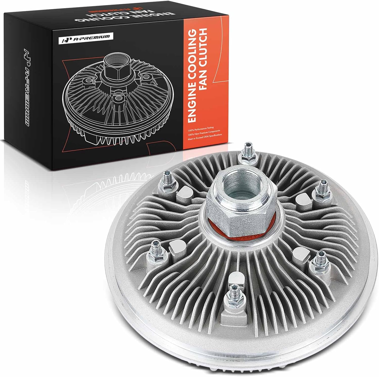 A-Premium Engine Cooling Fan Clutch Compatible with International DT466E Diesel Engine, Replace# 7C4ZA616BA, 010021288, 1-1/4 inch-16 thread Hub Diameter, 5 inch Fan Pilot Diameter, 4.71 inch Length
