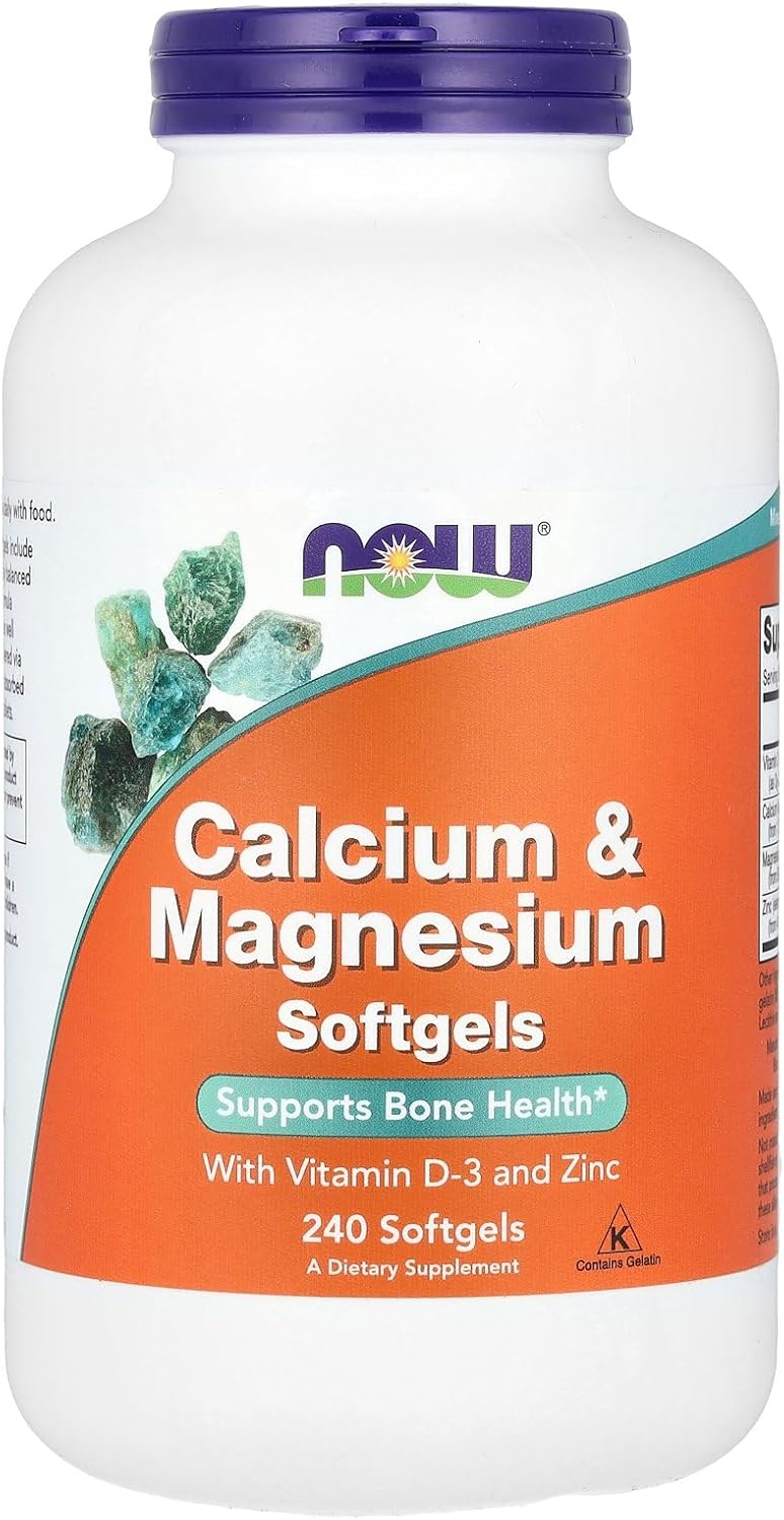NOW Foods, Calcium & Magnesium + D – 240 Softgels