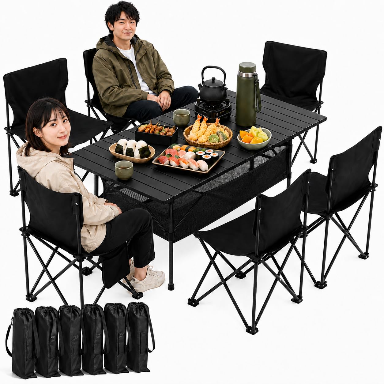 キャンプテーブル アウトドアテーブル ブラック 黒 120cm キャンプ 野外 Amazon.co.jp: XINGMIVA アウトドアテーブルセット キャンプ用