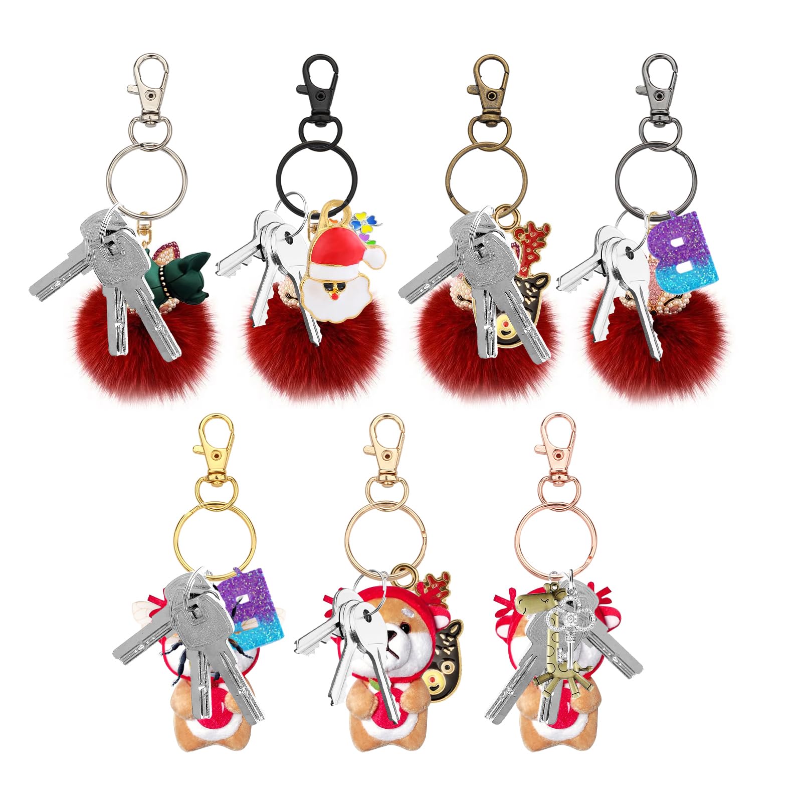 Portachiavi elegante Ducati Corse unisex in pelle a 6 ganci