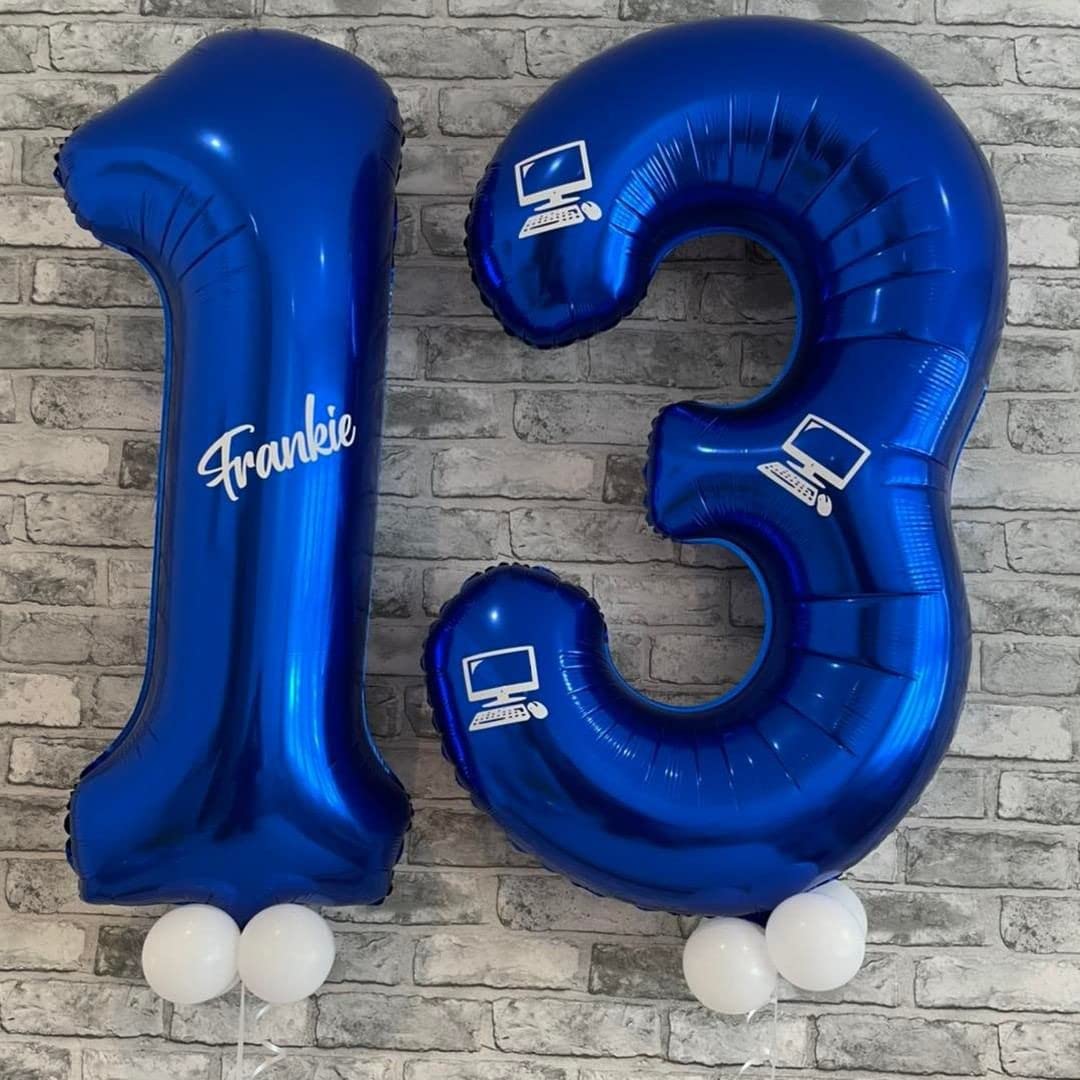 (1：ブルー) 40インチ バルーン 風船 数字 誕生日 1個 ダークブルー 40インチ 数字1バルーン ネイビーブルー | Amazon その他