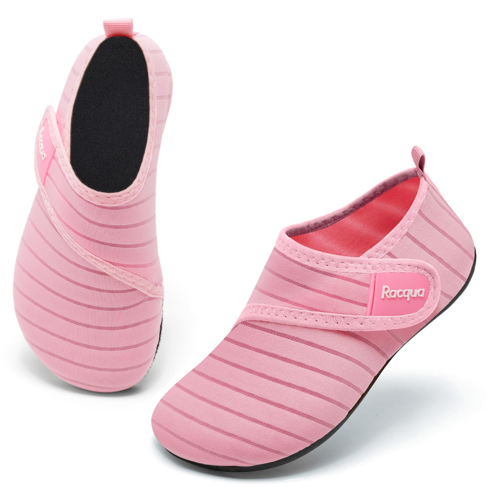 Racqua Kids Water Shoes Lightweigh Beach Quick Dry Pool Swim Breathable Aqua Shoes for Girl's Little Kid Pink 12-12.5
