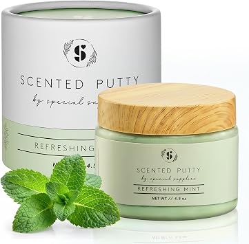 Special Supplies Scented Therapy Putty Dough - Infused with Pure Essential Oils for Aromatherapy and Meditation- Relaxation Gifts for Kids and Adults - Non-Stick Refreshing Mint 4.5 oz