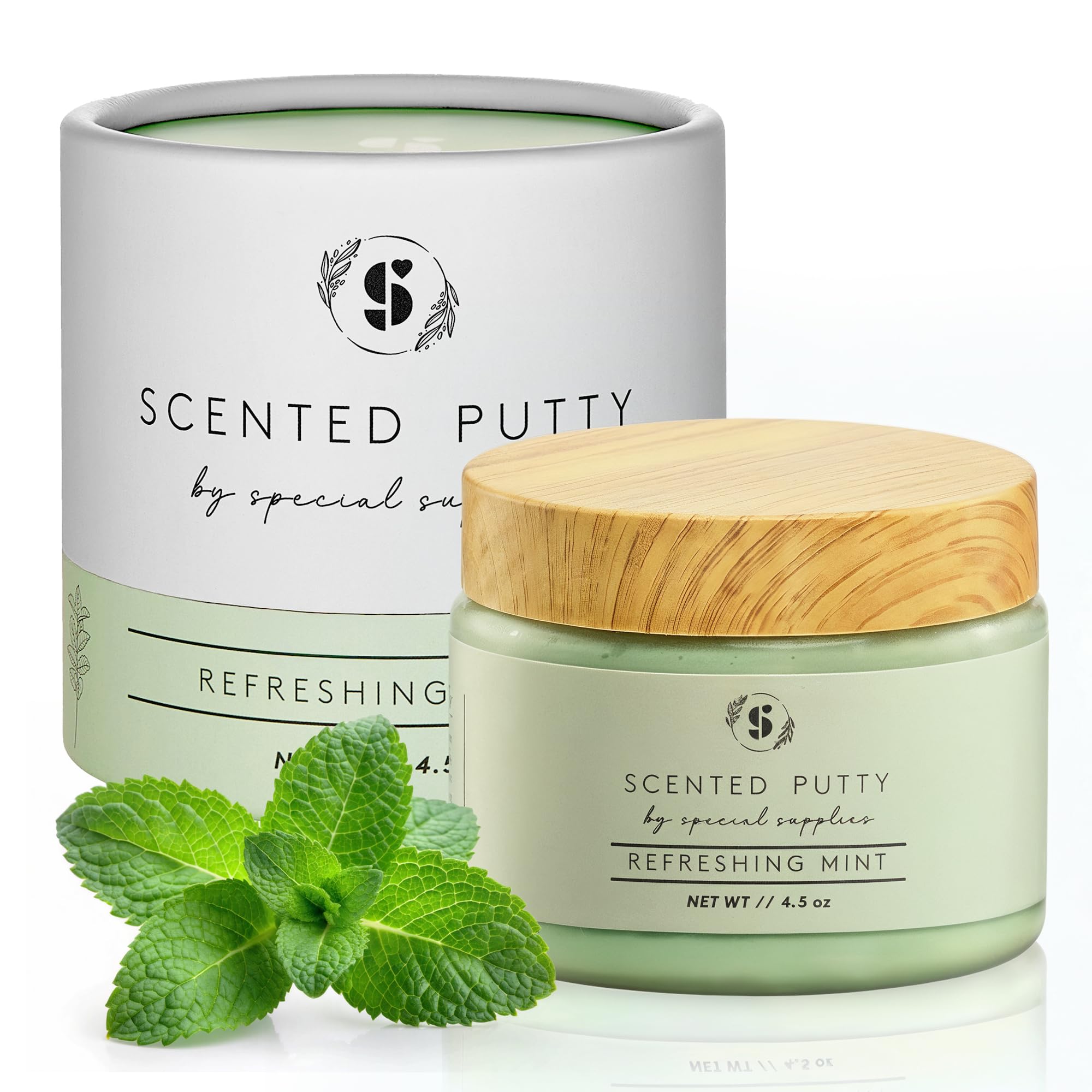Special Supplies Scented Therapy Putty Dough - Infused with Pure Essential Oils for Aromatherapy and Meditation- Relaxation Gifts for Kids and Adults - Non-Stick (Refreshing Mint (4.5 oz))