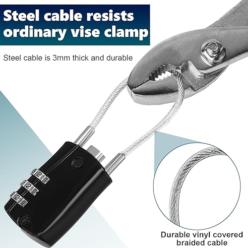 Miniatura 3 de Tandefio 24 cerraduras de equipaje aprobadas por la TSA con combinación de candado de viaje, candado de equipaje para maleta, cerradura de mochila