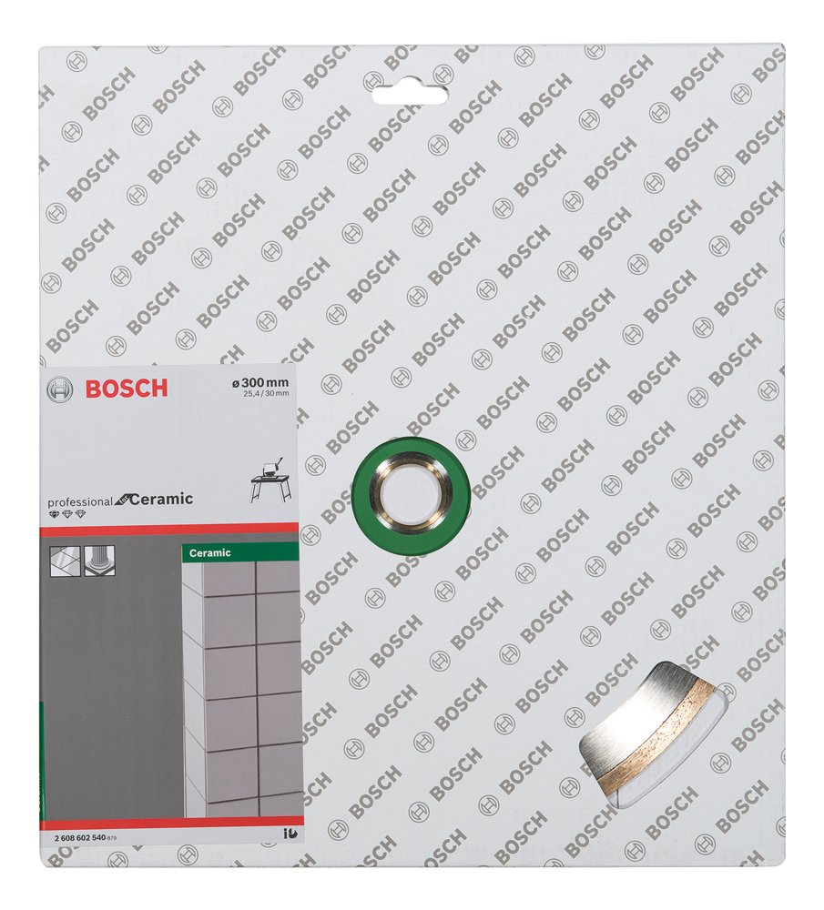 Bosch 1x Diamanttrennscheibe Standard for Ceramic (für Stein, Keramik, Fliesen, Marmor, Ø 300 x 30+25,40 x 2 x 7 mm, Zubehör für Fliesenschneider)