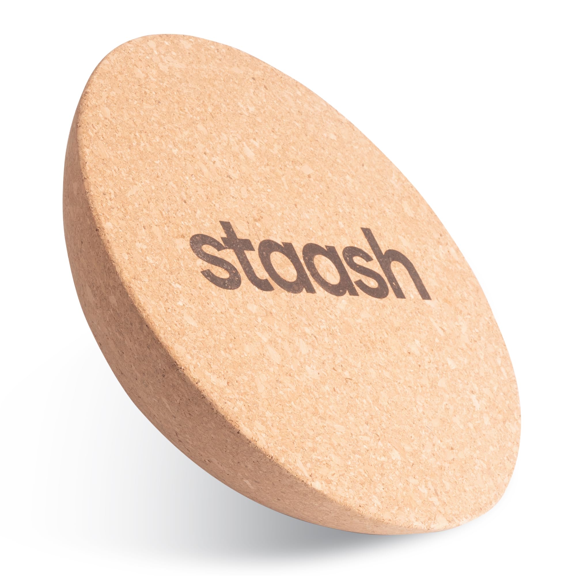 STAASH® Cork Balance Disc diameter 30 cm, Natural Cork Half-Sphere Balance Trainer for Yoga Fitness, Pilates