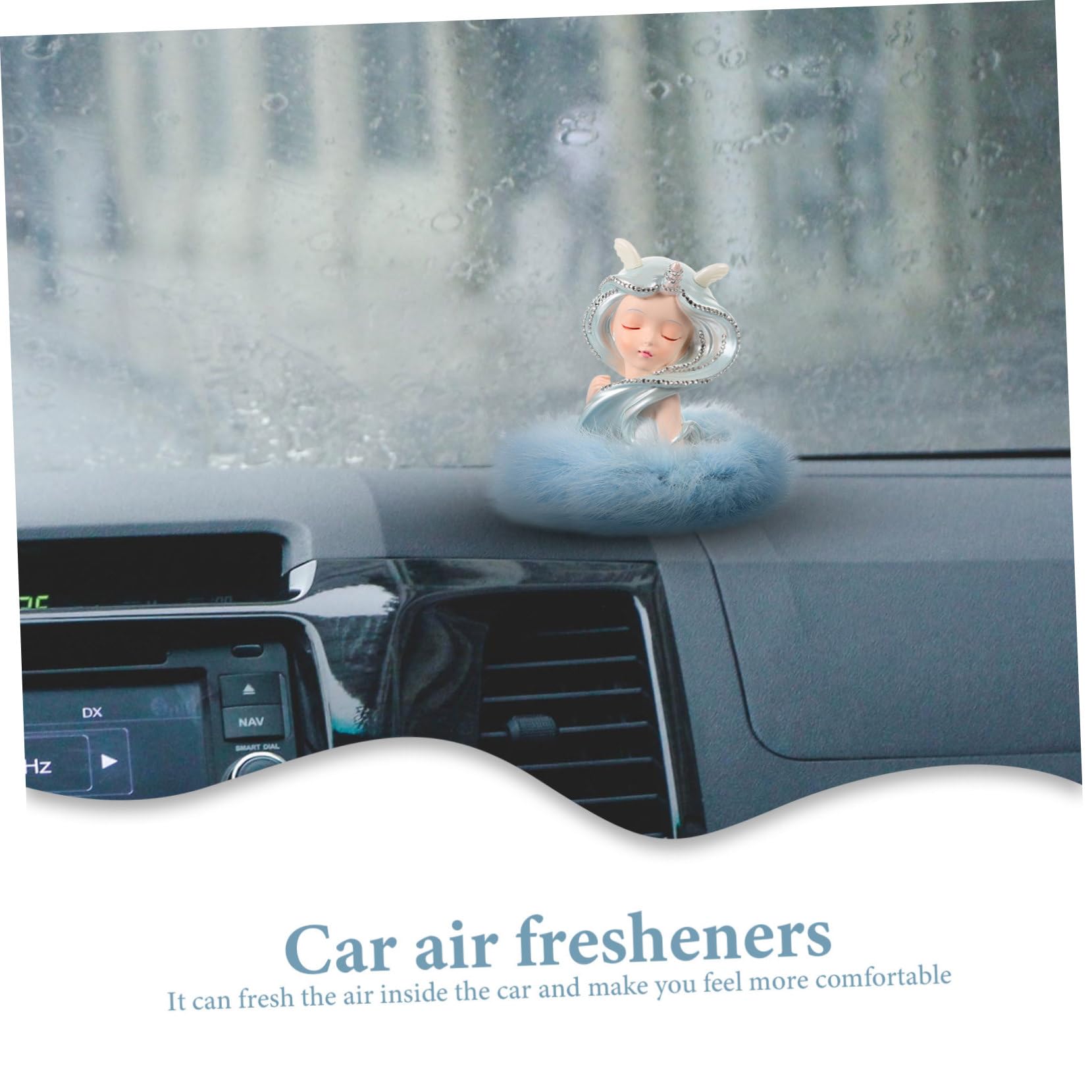Ciieeo Profumatore Auto Forma Di Angelo Decorazione Per Auto Accessorio Per Interni Elegante Materiale Di Profumo Fresco e Duraturo