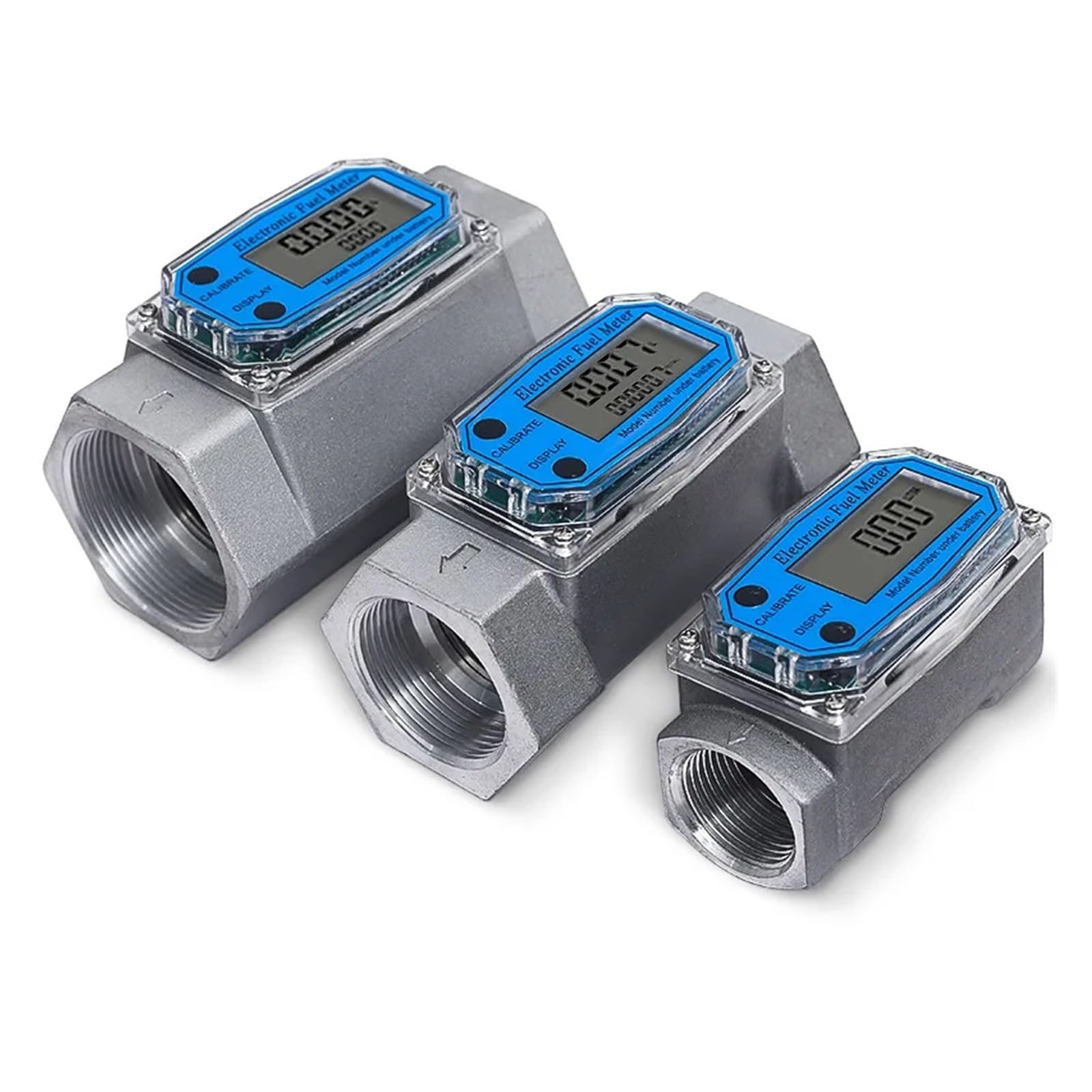 Cyfrowy przepływomierz turbinowy Miernik przepływu Elektroniczny wskaźnik przepływu Czujnik licznika Benzyna Paliwo Woda(2 inch)