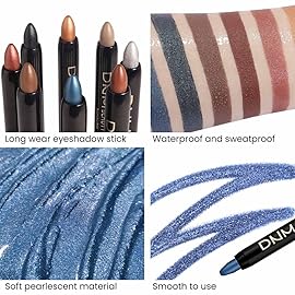 Kaely 8Pcs Cream Eye Shadow Sticks Set, Matte Shimmer Eyeliner Pencil Eyeshadow Palette Makeup, Eye Highlighter Brightener Stick for Older Women Waterproof Pigmented, sombras para ojos 07