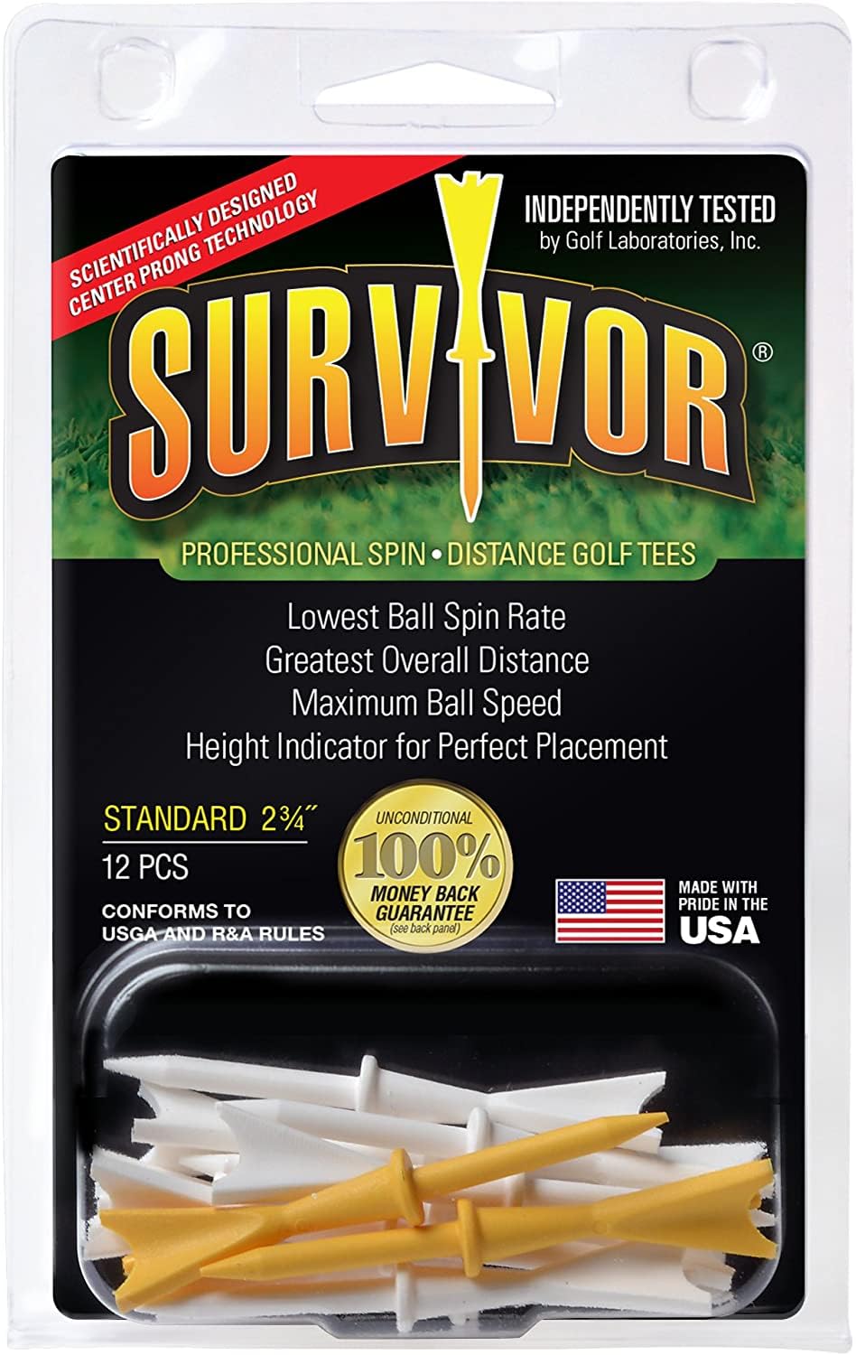 Greenkeepers Survivor Golf Standard Tee, 2 3/4"