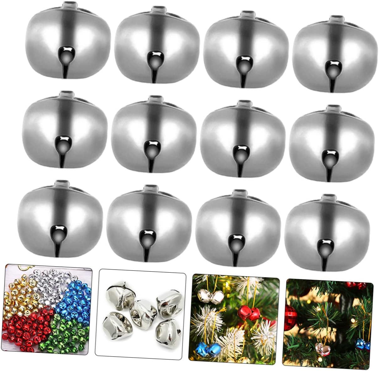 60pcs Decorative Craft Bells Multi-Function Small Bells for Projects Christmas Tree Decoration Wear-Resistant for Home and Holiday Decor