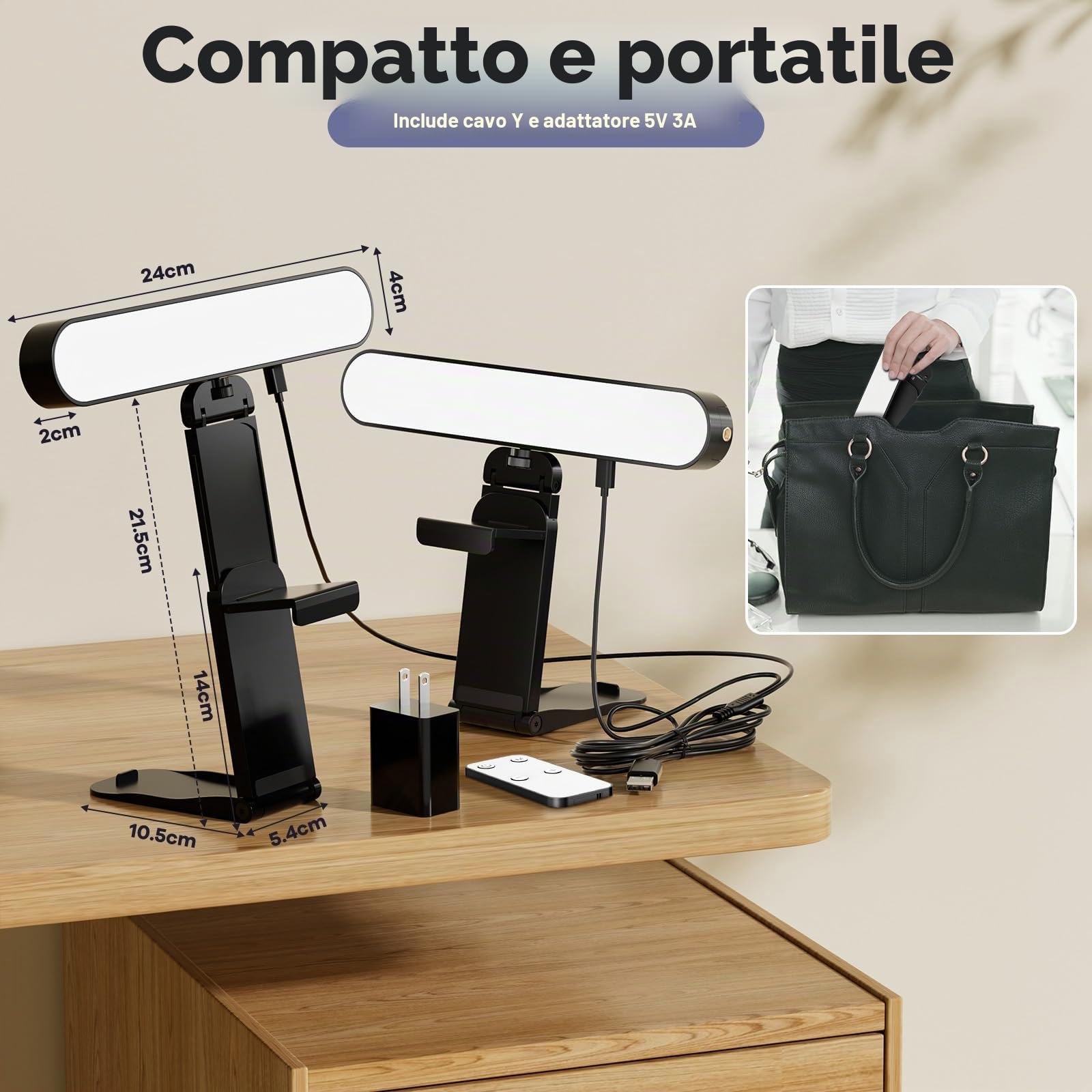 RealPlus Luce per Video [2PCS], con Supporto Multifunzionale