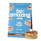 BE AMAZING Vegan Protein Powder, IHOP Pancakes & Syrup, 20g Plant Based Protein with Prebiotic Fiber, Low Carb, Dairy and Gluten Free Shake Mix, No Added Sugar, 29.3 oz, 25 Servings
