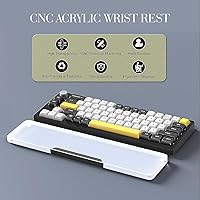 Vista 2 de SELORSS Reposamuñecas Acrílico para Teclado Pro- TENKEYLESS Teclado 80%- Reposapalmas Ergonómico para Teclados Mecánicos para Teclado