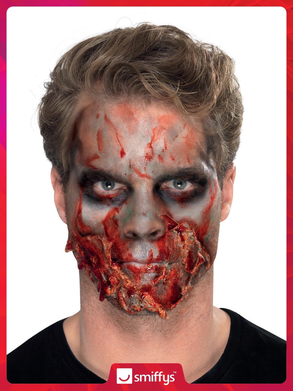 Smiffys Halloween Neon-Skelett Flüssiglatex-Set – Mit 4 UV-Schminketiegeln & 4 Schwämmen, Perfekt Für Karneval & Gruselpartys