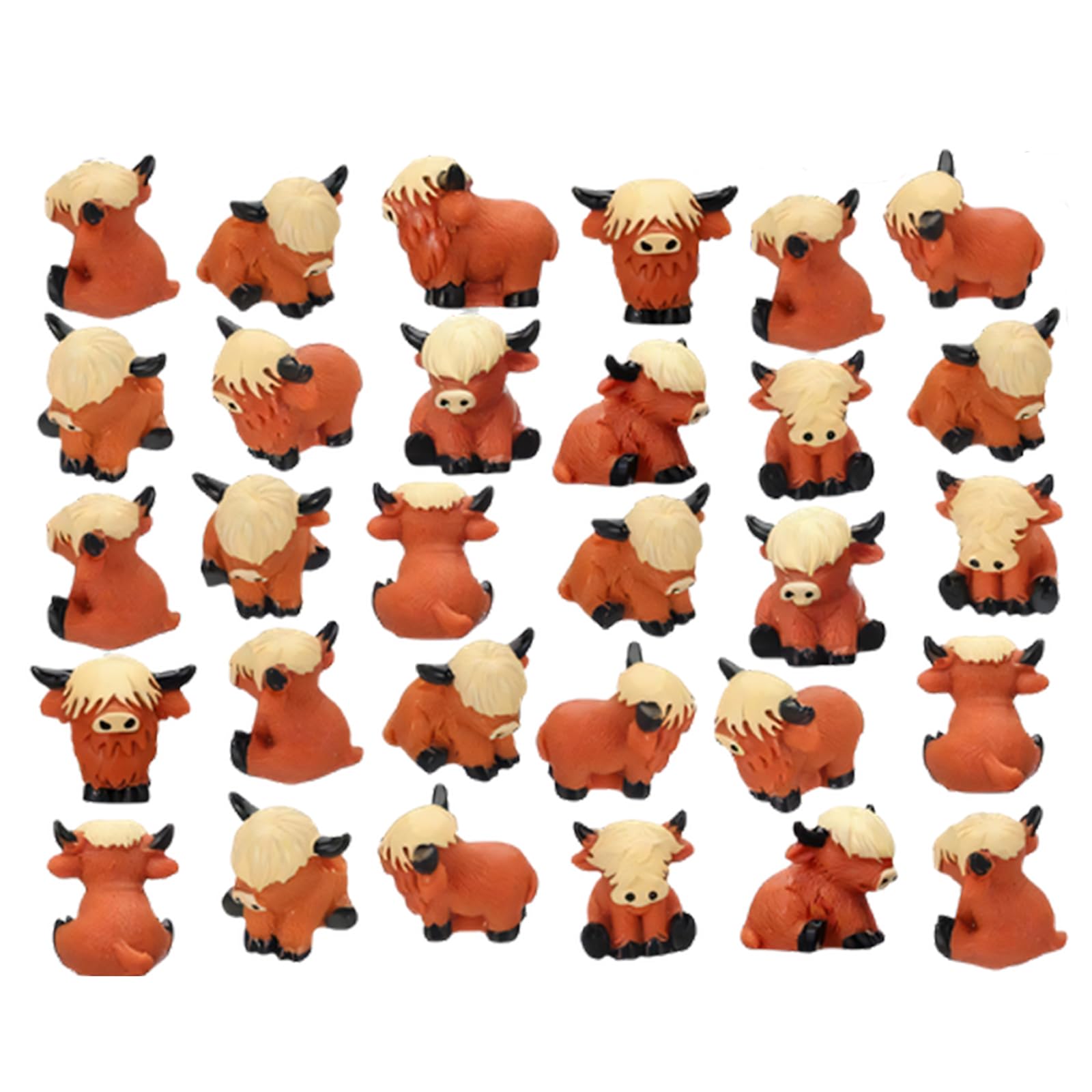 CUNZJIA Minis Cow Figurines to Hide Miniature Cow Statues Ornament for Cake Toppers Garden Microlandscape Decors