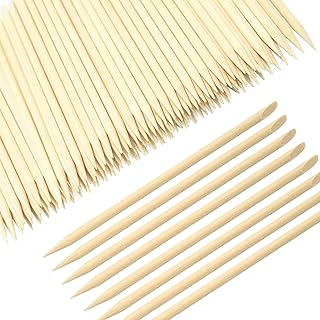 500 Pcs Wooden Wax Sticks - Round Waxing Applicator Sticks - Lip Nose Eyebrow Waxing Spatulas Sticks - Wood Double Sided Sticks for Hair Removal Skin Spa Home Use Facial Body Small Wooden Nail Sticks