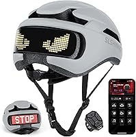 Untrxr Smart LED Bike Helmet with APP & Remote Control, Turn Signals, Custom DIY Display - Waterproof for Cycling, Scooter, Skateboard