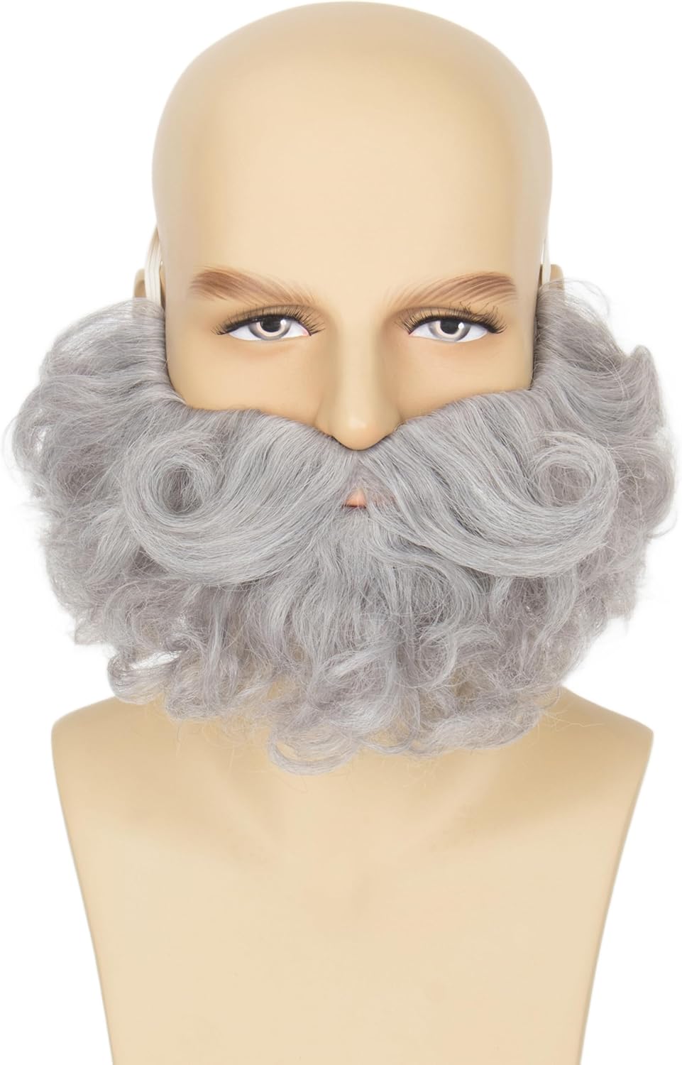 Yan Dream Short Curly Wizard Beard Men Full Fake Beard and Mustache Cosplay Costume Facial Hair - Image 6