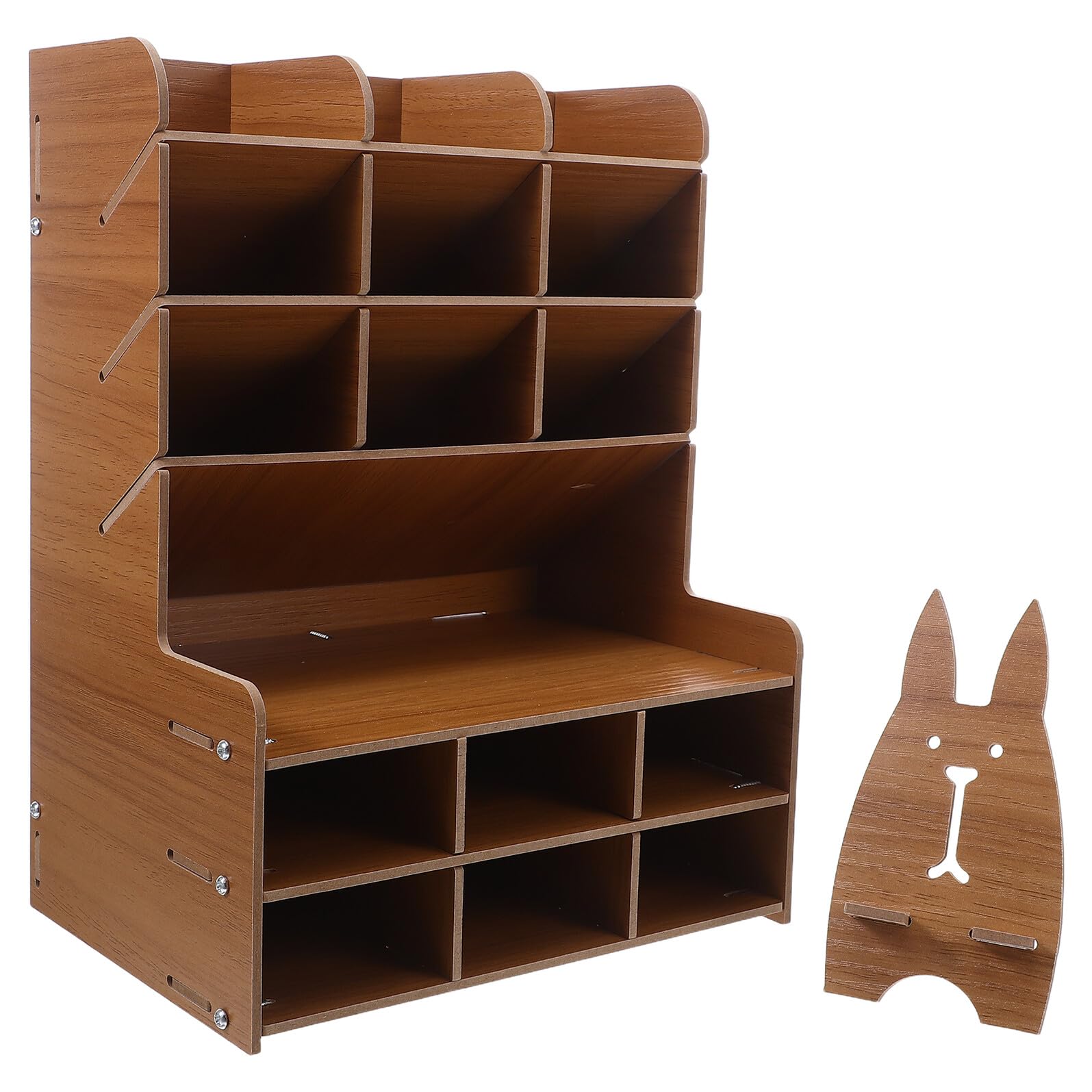 Organiseur de bureau avec porte-stylo bois SEWACC et fournitures