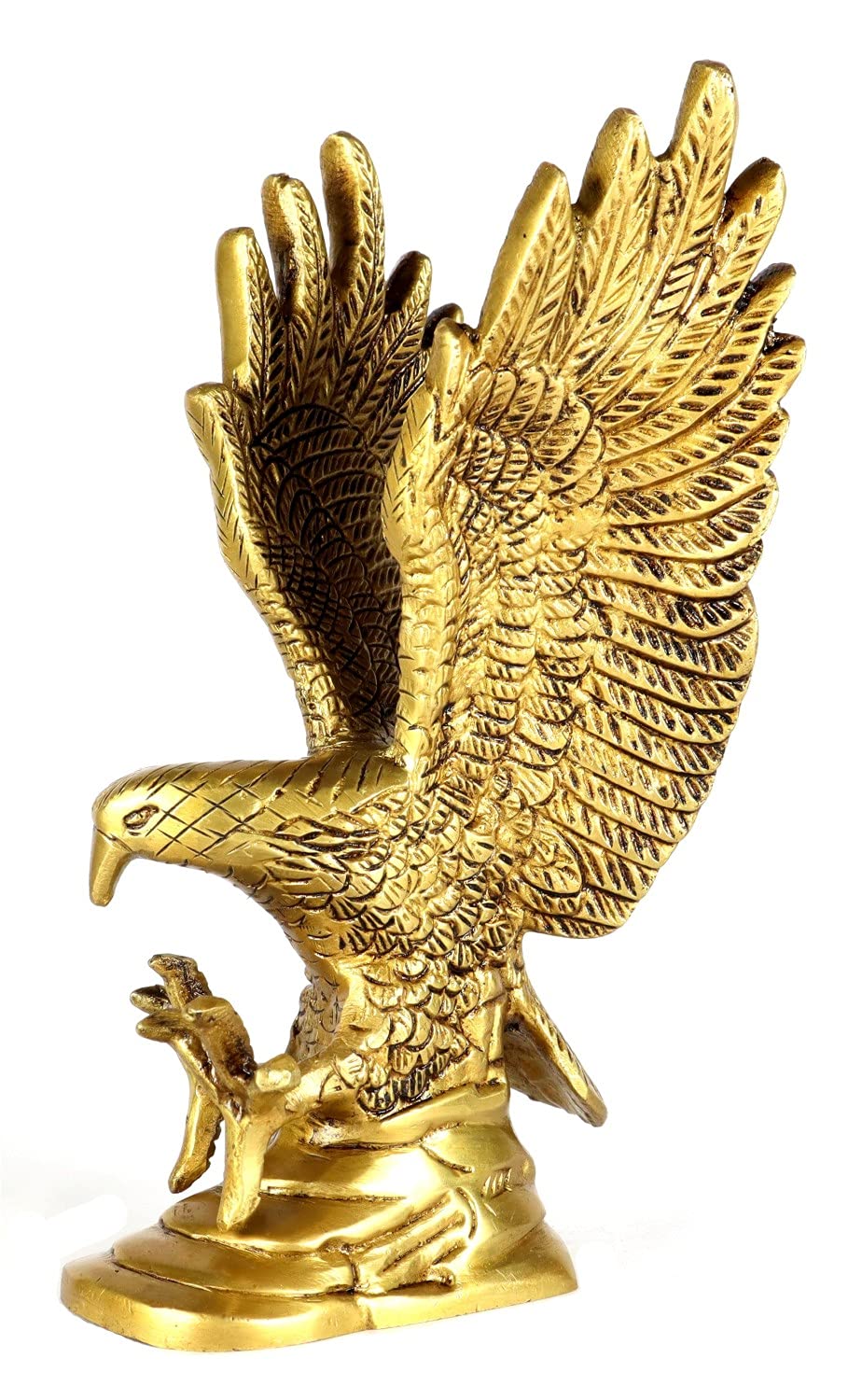ASHIRWAD Brass Eagle Spread Wings Statue for Home Decor Vastu Feng Shui & Spiritual Gifting (7.70 inches)