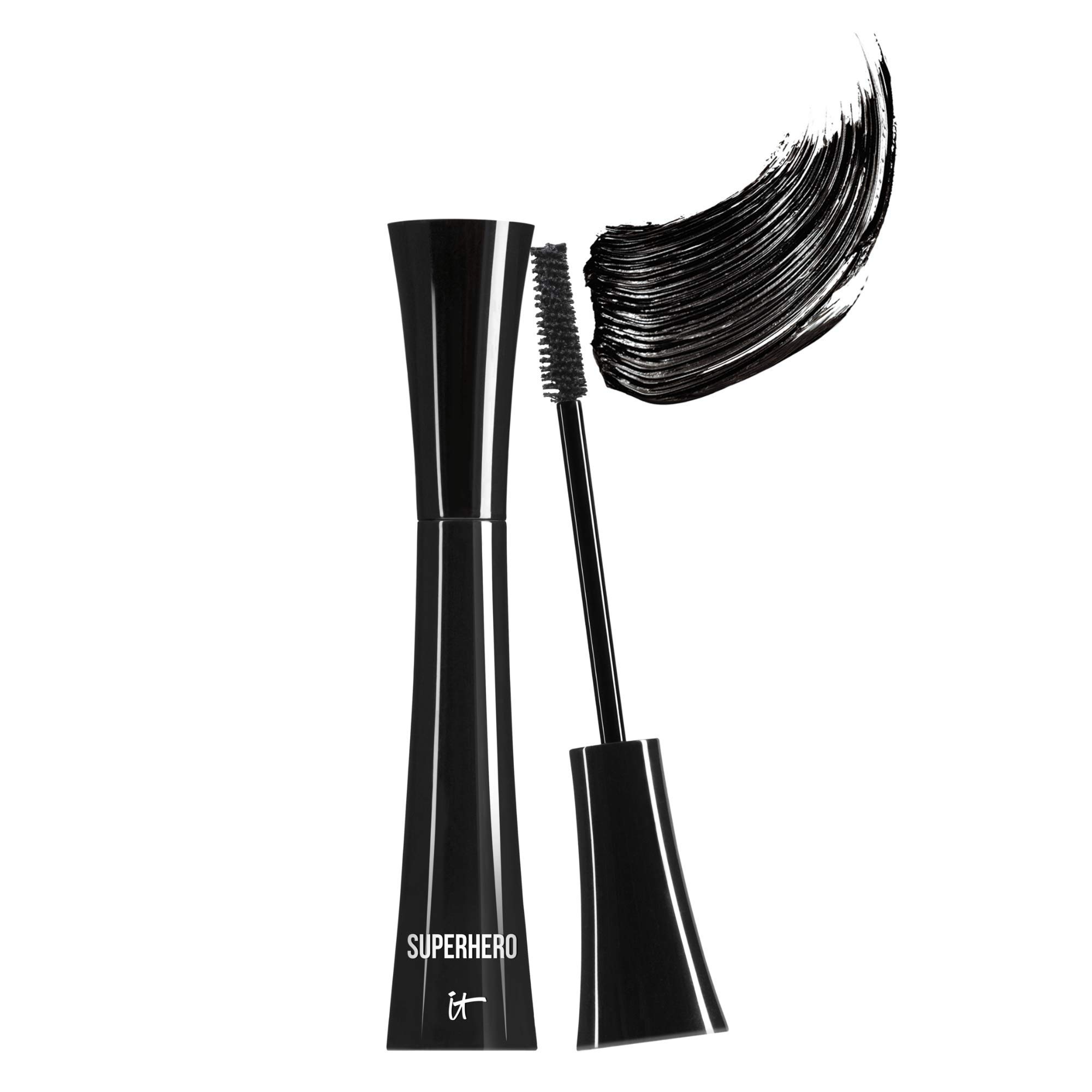 IT Cosmetics Superhero Mascara – Volumizing & Lengthening Black Mascara, Buildable Lash Volume, Collagen, Biotin, Peptides, Lifting & Curling Formula, Super Black Pigment, Suitable for Sensitive EyesIT Cosmetics Superhero Mascara – Volumizing & L…
