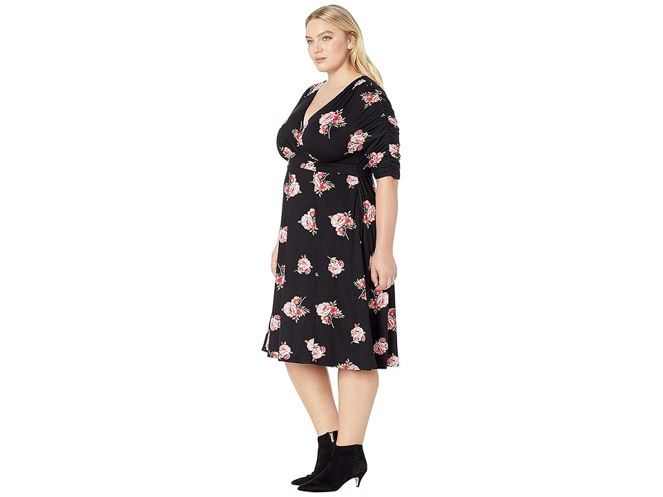 

Kiyonna Gabriella Dress (Fall Rose Motif) Women's Dress, Multi